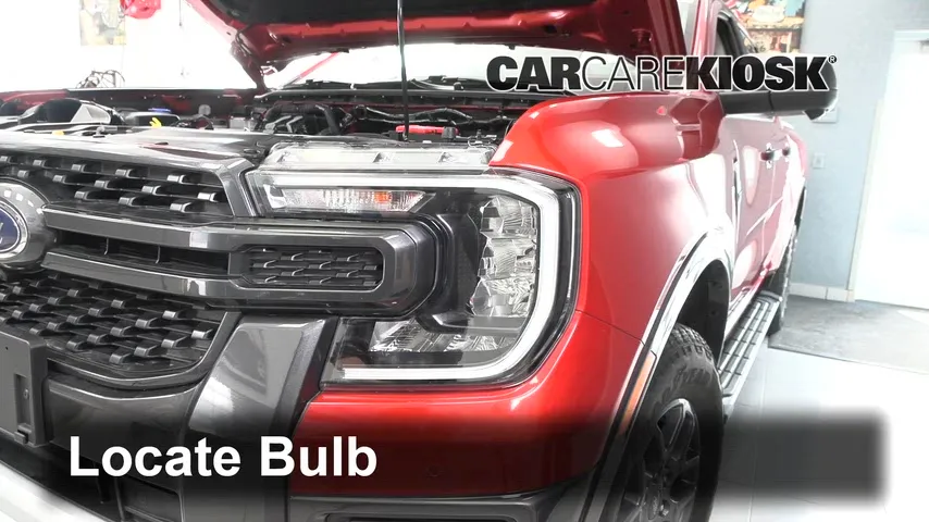 2024 Ford Ranger XLT 2.3L 4 Cyl. Turbo Éclairage Feux de route (remplacer l'ampoule)